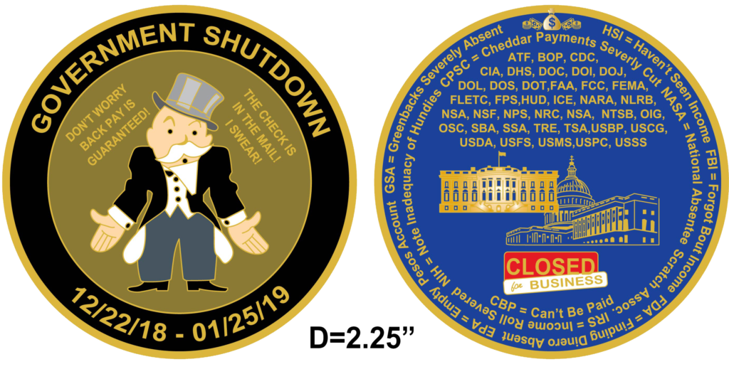 2018 Government Shutdown Coin (B2)