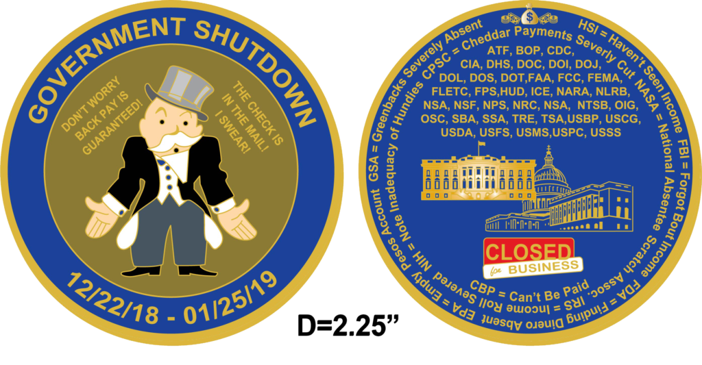 2018 Government Shutdown Coin (B1)