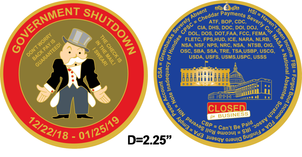 2018 Government Shutdown Coin